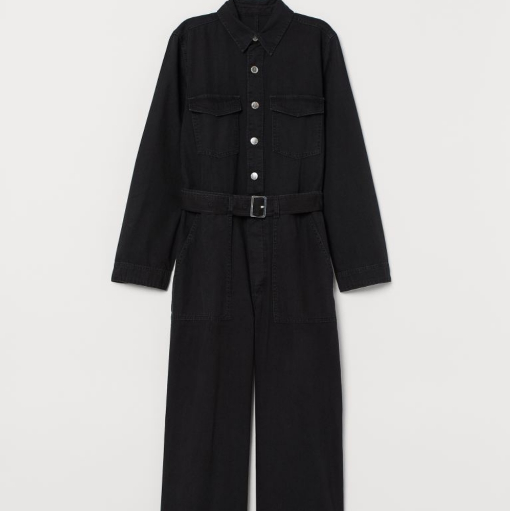 H&M conscious Black Denim Jumpsuit